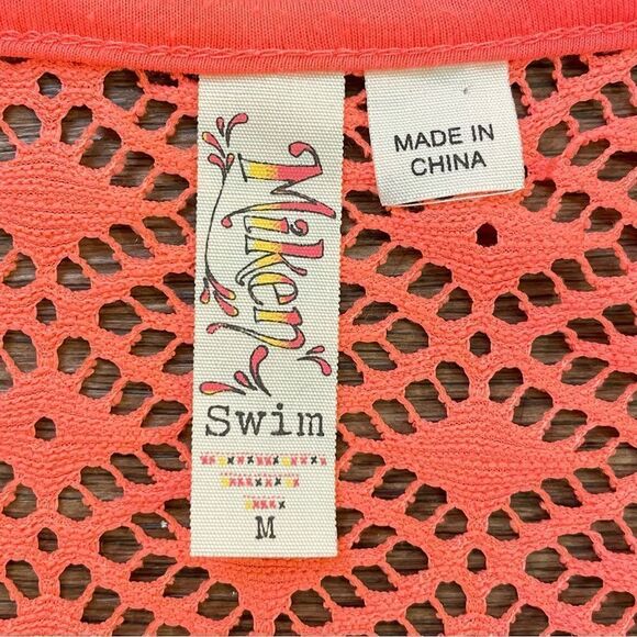 Miken Coral Lace Tunic Swim Coverup Size Medium - Picture 7 of 9